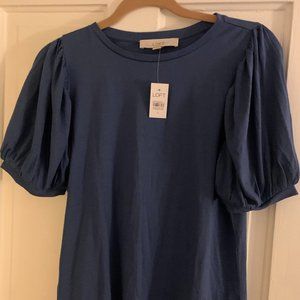 Loft Puff Sleeve Cropped Statement Tee